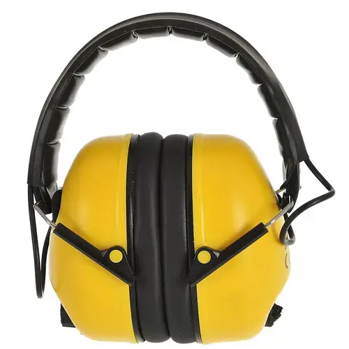 Padded Head Band Yellow Folding Ear Defender - Image 1