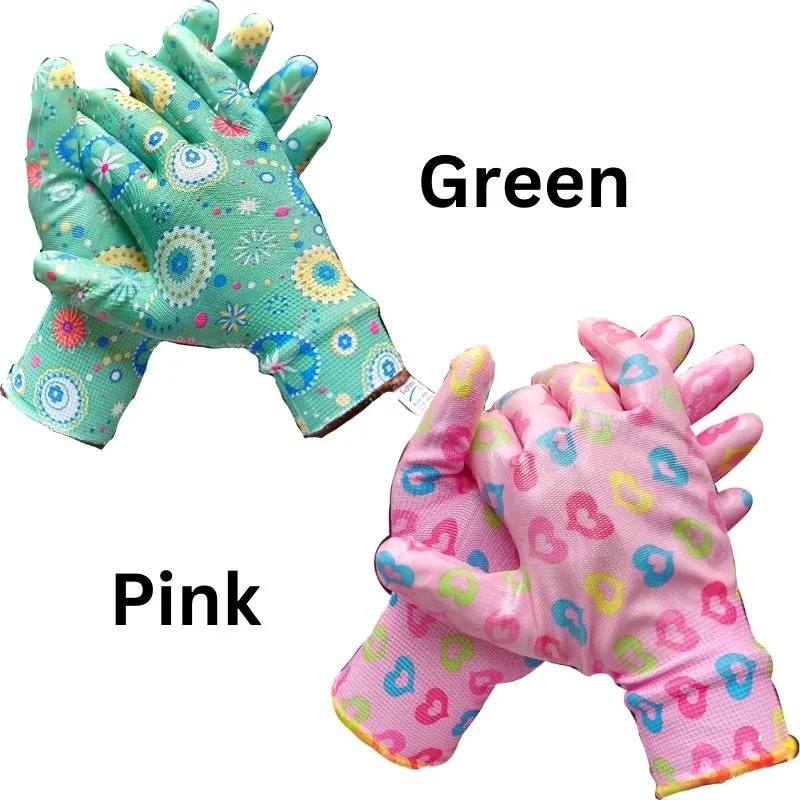 Flower Patterned Nitrile Coated Glove - Image 1