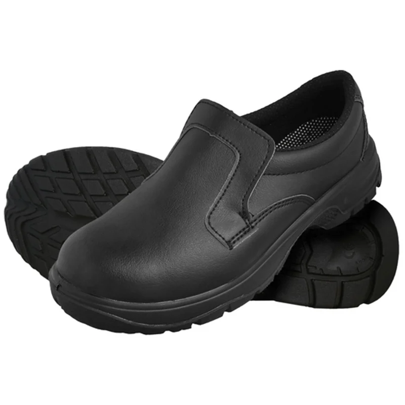 Slip On Shoe Microfibre Boot Water-Resistant, Steel Toe, Slip-Resistant Sole - Black - Image 1